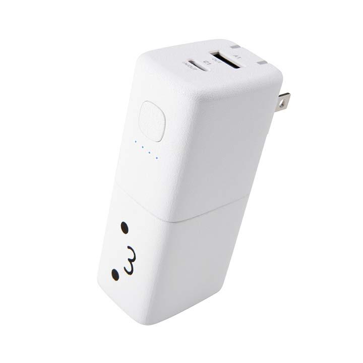 ELECOM（エレコム） モバイルバッテリー AC充電器 一体 5000mAh 30W C
