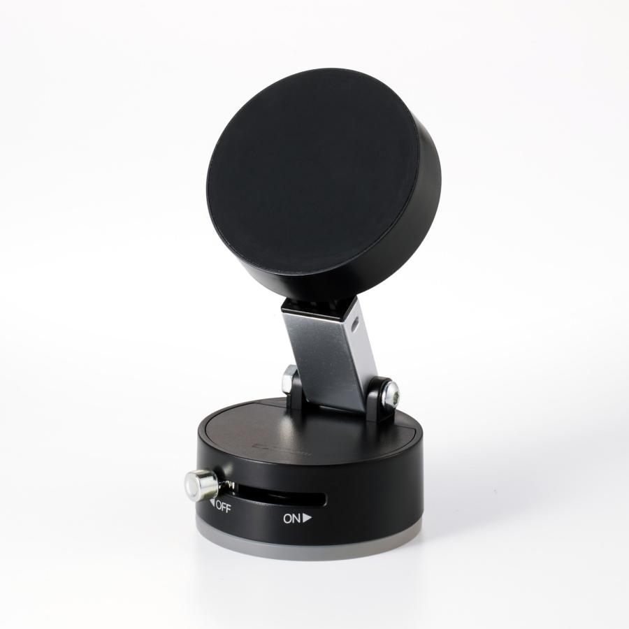 エレコム スマホスタンド MAGKEEP 吸盤式 スマホスタンド マグネット タイプ マグネット吸着 ワンタッチ吸着 折り畳み ブラック  ELECOM P-DSMSCWBK | ELECOM | 01