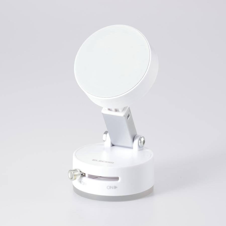 エレコム MAGKEEP 吸盤式スマホスタンド マグネットタイプ スマホスタンド マグネット吸着 ワンタッチ吸着 折り畳み ホワイト  ELECOM P-DSMSCWWH | ELECOM | 01