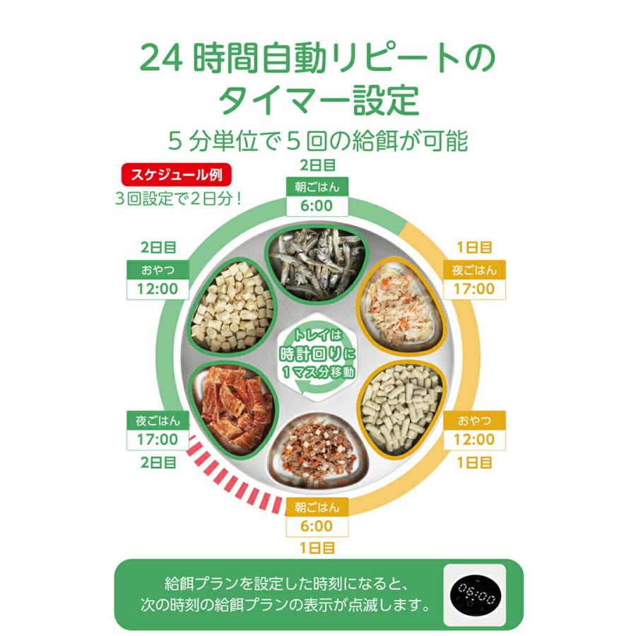 ELECOM（エレコム） ペット用品 タイマー式 6食 自動給餌器 ウェット