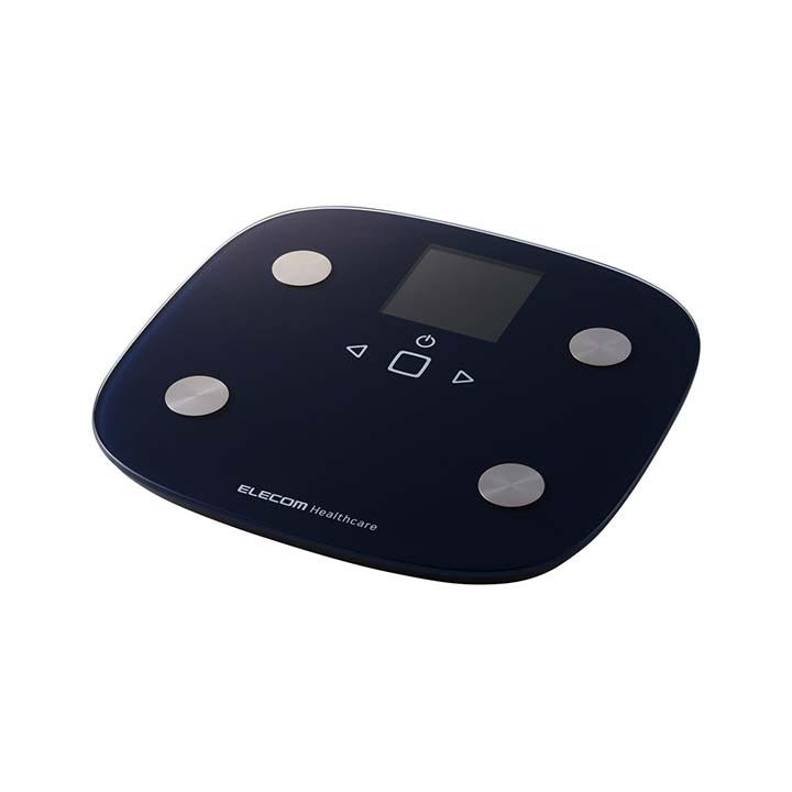 エレコム 体組成計 ELECOM Healthcare 大きい文字表示 体重 内臓脂肪レベル BMI 体脂肪率 骨格筋率 ネイビー  ELECOMHealthcare HCS-FS010LNV | ELECOM | 02