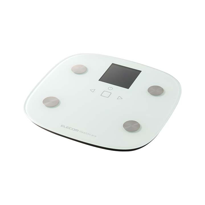 エレコム 体組成計 ELECOM Healthcare 大きい文字表示 体重 内臓脂肪レベル BMI 体脂肪率 骨格筋率 ホワイト  ELECOMHealthcare HCS-FS010LWH | ELECOM | 02