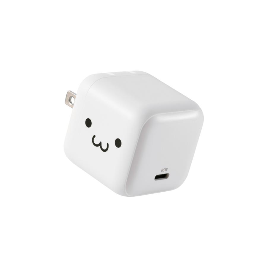 エレコム スマホ・タブレット 用 USB Power Delivery 65W AC充電器 Type-C×1 スイングプラグ しろちゃん  ELECOM MPA-AC12465WF | ELECOM | 01