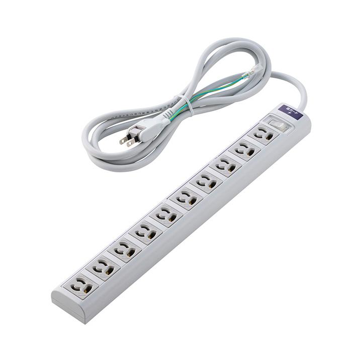 【新品未使用】　ELECOM 3ピンプラグ対応タップ 4～24個セット ELECOM（エレコム） 電源タップ OAタップ 3ピン 抜け止め RoHs準拠 10