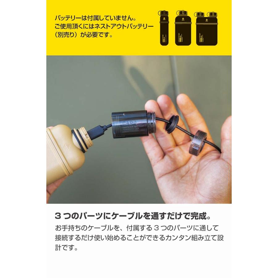 エレコム NESTOUT専用 充電防水キャップ CAP-１ 交換パッキン2個付属  ELECOM OD-NEWPCP1BK | ELECOM | 05