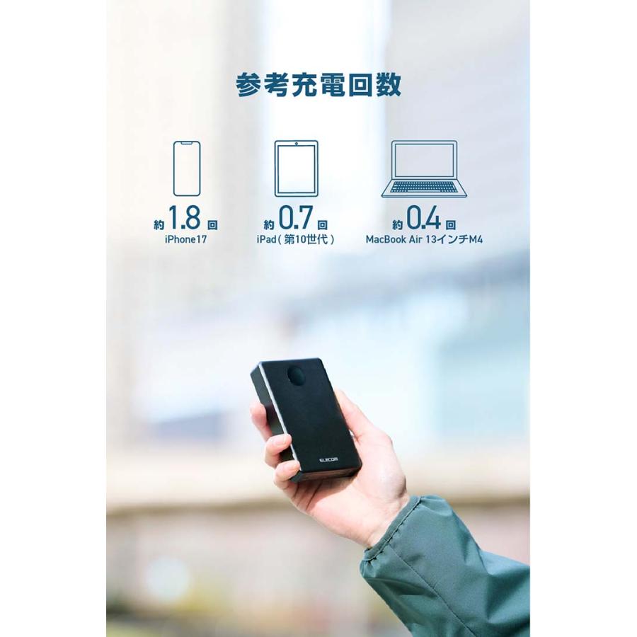 ELECOM（エレコム） 半固体モバイルバッテリー 10000mAh 35W Type-C×2