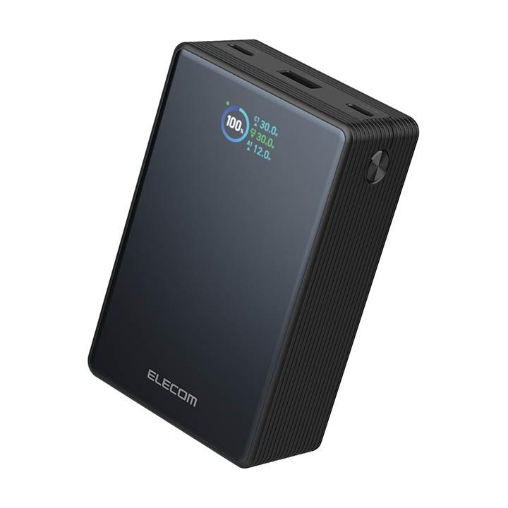 ELECOM（エレコム） 半固体 モバイルバッテリー 20000mAh 67W 液晶表示
