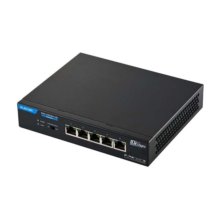 エレコム　ELECOM HUB ハブ　5P×5台　8P×5台　新品未開封 ELECOM（エレコム） 10G対応 5ポート スイッチングハブ 金属筐体 外付