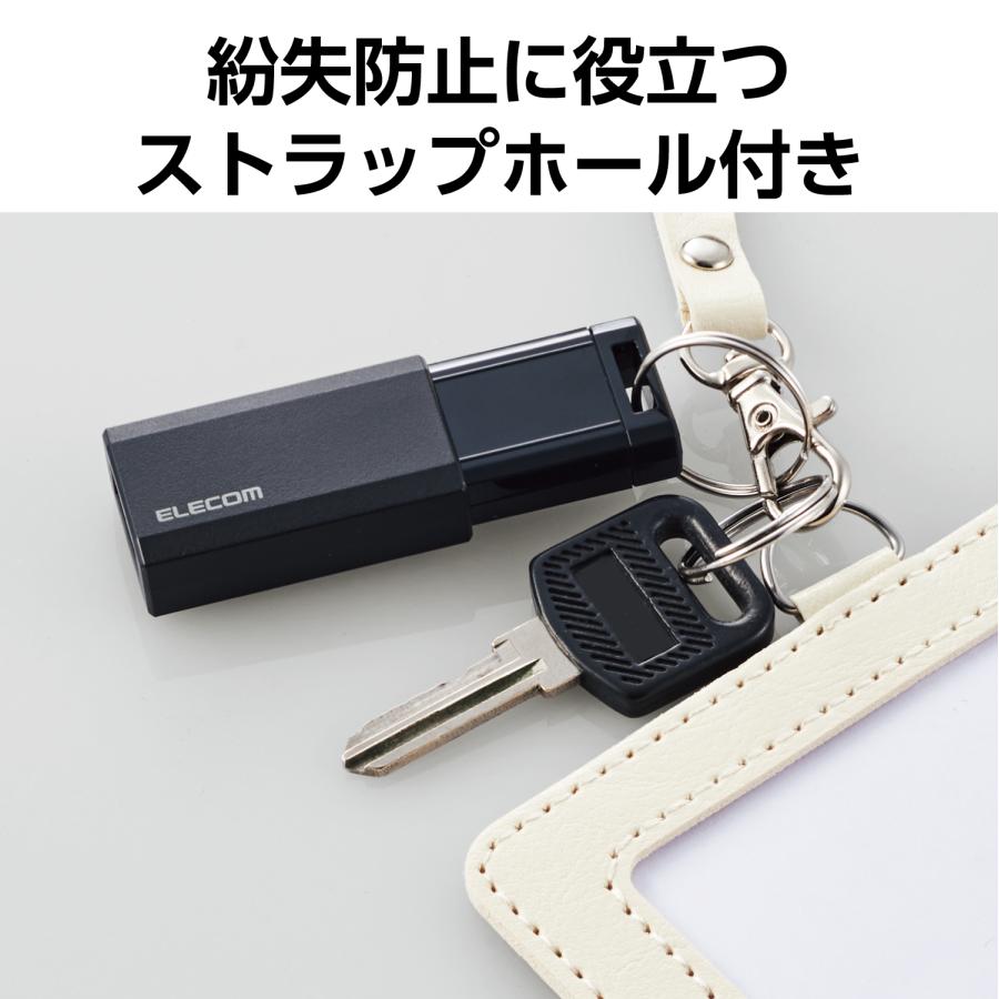 エレコム USBメモリ 用 ノック式 USB 5Gbps USB-A メモリ 256GB USB3.1(Gen1)対応 オートリターン機能付 ブラック ELECOM MF-PKU3256GBK_6