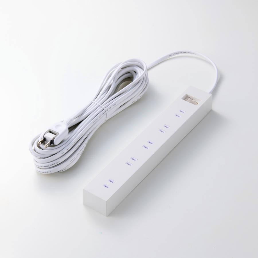 たくと　人感スイッチ10個セット ELECOM（エレコム） 電源タップ コンパクト 10個口 タップ 雷ガード