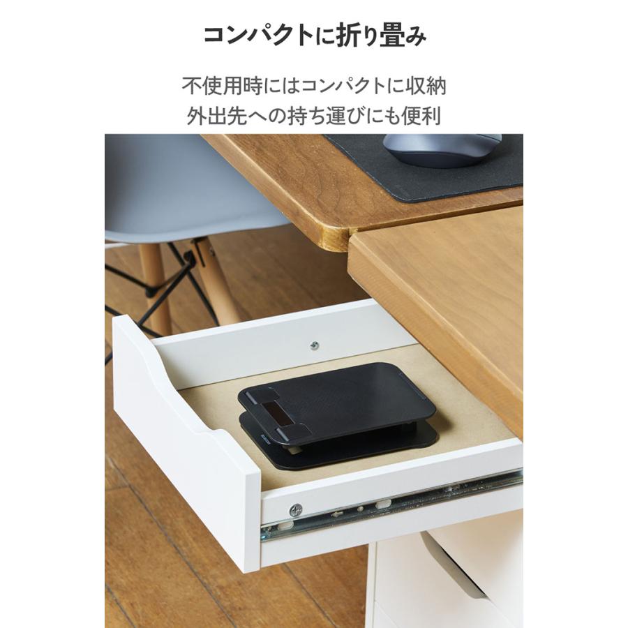 エレコム タブレットスタンド 据え置きタイプ 折り畳み 角度調整 卓上 ブラック ELECOM TBWDSTPTBK | ELECOM | 07