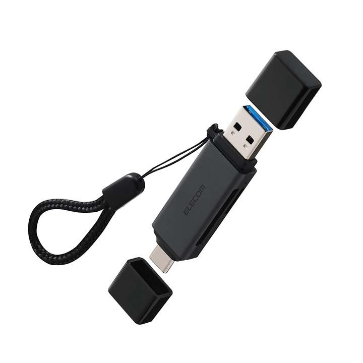 ELECOM（エレコム） Type-C USB-A 両対応 直挿し カードリーダー SD