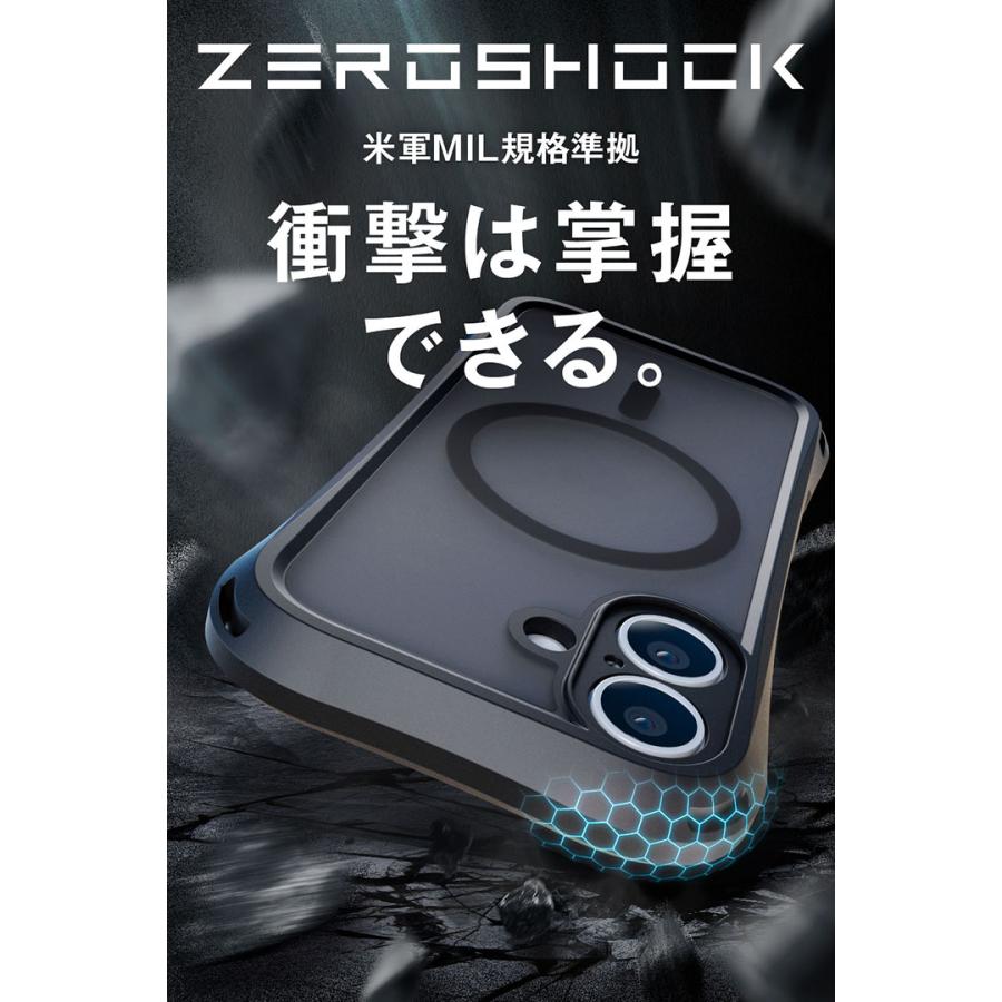 ELECOM（エレコム） iPhone16 用 ZEROSHOCK LIMITED ケース MAGKEEP