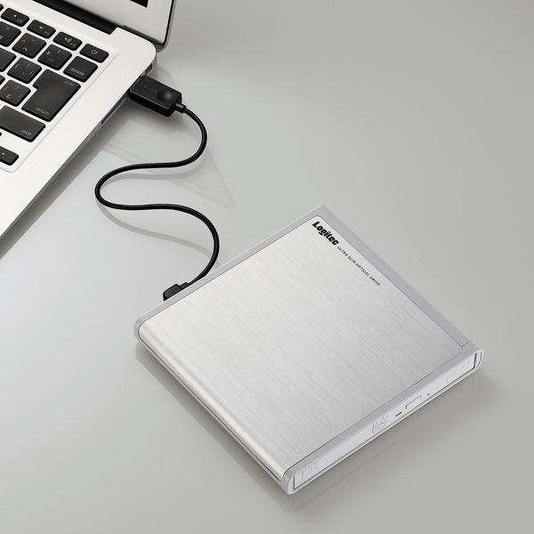 ロジテック Windows10対応 USB2.0 ポータブルDVDドライブ 編集/再生/書