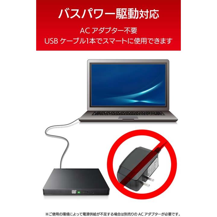 ロジテック DVDドライブ Type-Cケーブル付き USB2.0 ポータブル DVD