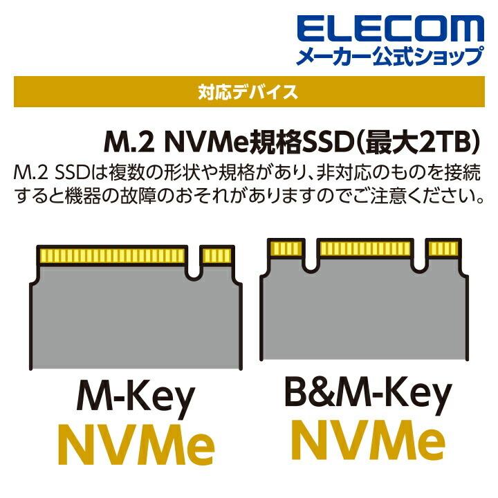 ロジテック SSDケース ソフト付 USB3.2 (Gen2)対応 M.2 NVMe ネジや