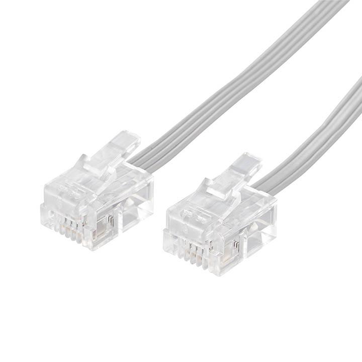 ELECOM（エレコム） 電話線 スリム モジュラーケーブル（4芯