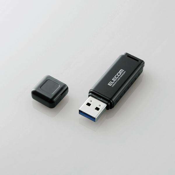 エレコム USBメモリ USB3.0対応 キャップ式 USB メモリ USBメモリー フラッシュメモリー 32GB ブラック  ブラック 32GB┃MF-HSU3A32GBK｜elecom｜02