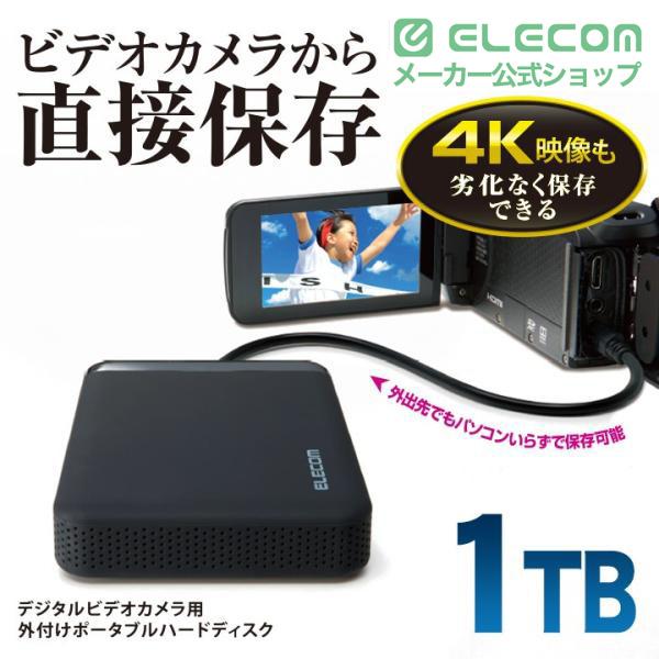 ELECOM（エレコム） デジタルビデオカメラ向け 外付けHDD ポータブル