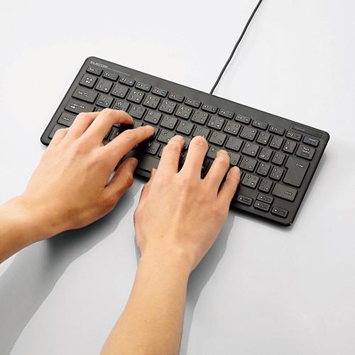 ELECOM（エレコム） ミニ キーボード 超薄型 有線 1.5m ブラック