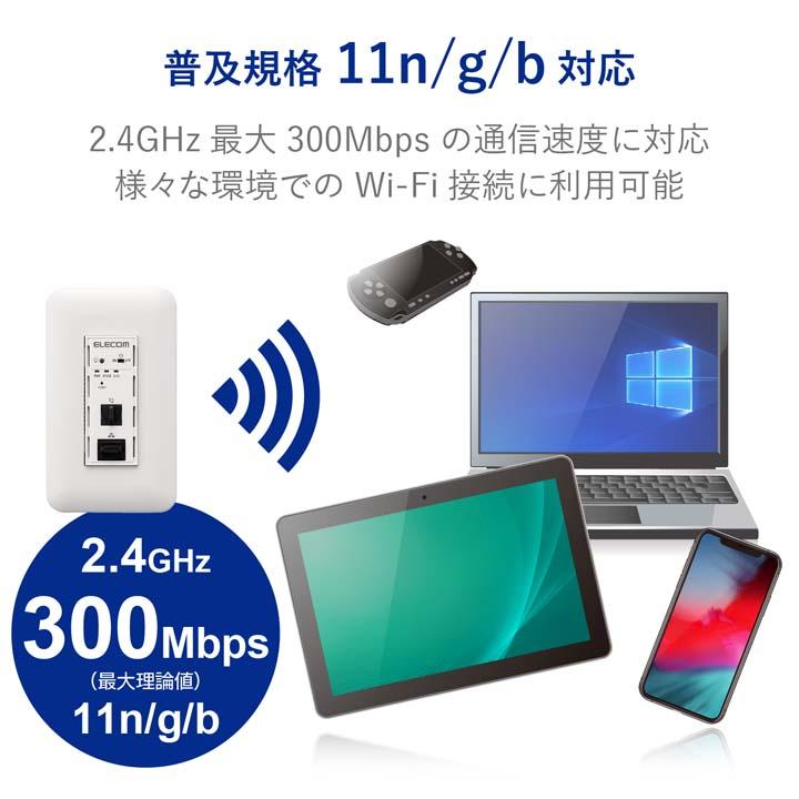ELECOM（エレコム） マルチメディアコンセント対応 PoE 11n 無線AP