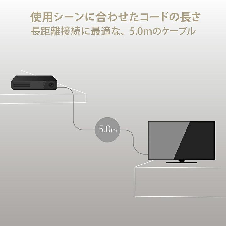 エレコム HDMIケーブル イーサネット対応 ウルトラハイスピード HDMI ケーブル HDMI2.1 5.0m ブラック┃DH-HD21E50BK｜elecom｜14