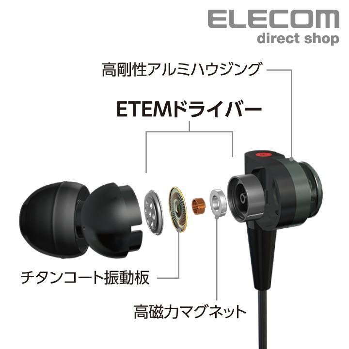 エレコム Lightning接続ヘッドホンマイクMusiciansReferenceステレオヘッドホン(マイク付)耳栓タイプ9.2mmドライバCS200 ブラック┃EHP-LCS200MBK｜elecom｜06