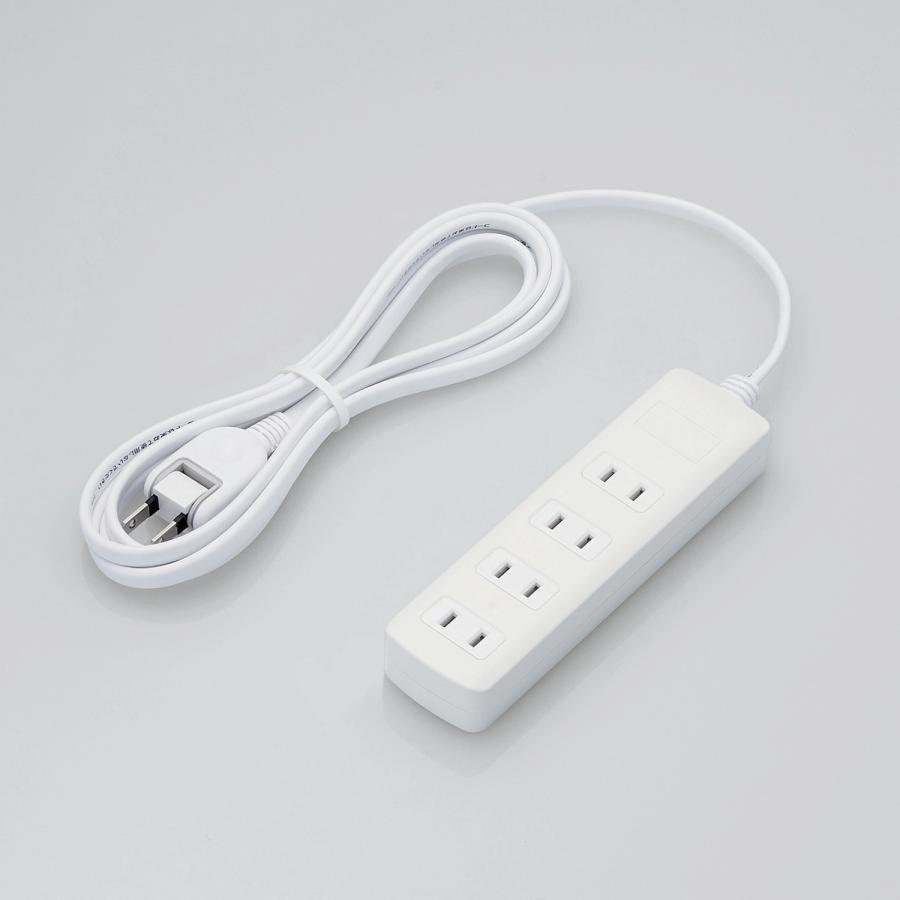 エレコム 電源タップ 雷ガード 3m ホワイト T-ECOY053NDA 7個 エレコム T-KTR05WH シャッター付3口分配電源タップ コンセント 3口 雷