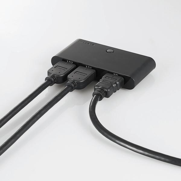 ELECOM（エレコム） HDMI切替器 2入力1出力 HDMI 切替器 HDMIケーブル