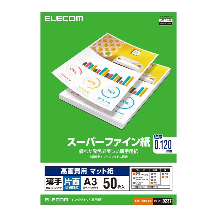 ELECOM（エレコム） 高画質用スーパーファイン紙(A3、薄手、片面50枚