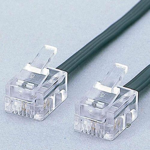 ELECOM（エレコム） 電話線 スリム モジュラーケーブル（4芯