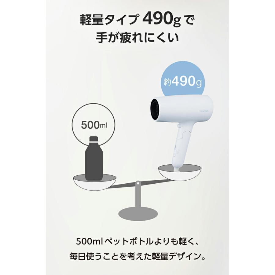 ELECOM（エレコム） テスコム ヘアドライヤー マイナスイオン ハンド