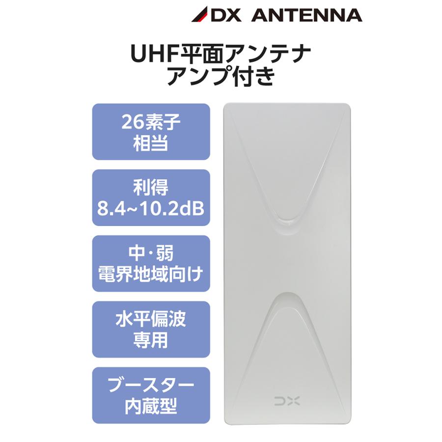 DXアンテナ 平面アンテナ EC-FA26A ブースター内蔵 ELECOM（エレコム） DXアンテナ 平面アンテナアンプ付 アンテナ 地上