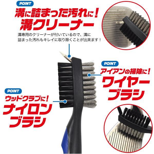 ゴルフ クラブ ブラシ ゴルフブラシ アイアンブラシ アイアン ゴルフクラブ ウェッジ アイアン 溝 手入れ おすすめ ウェッジ磨き ワイヤーブラシ ナイロンブラシ | ブランド登録なし | 02