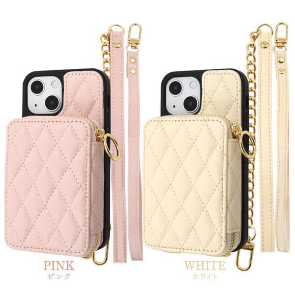 iPhone 13 mini ケース 大人可愛い ストラップ付 キルト調 ソフトレザー おしゃれ iPhone13mini アイフォン13 ミニ チェーン ショルダー かわいい | ブランド登録なし | 07