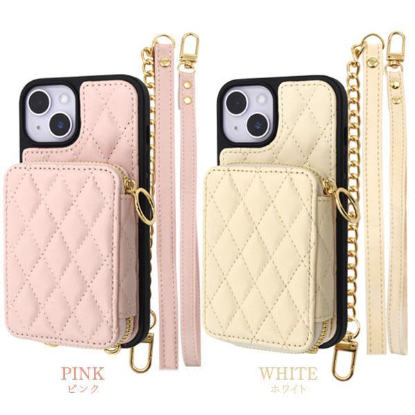 iPhone 14 ケース 大人可愛い ショルダーストラップ付 キルト調 ソフトレザー iPhone14 アイフォン14 アイホン14 カバー かわいい おしゃれ 上品 | ブランド登録なし | 07