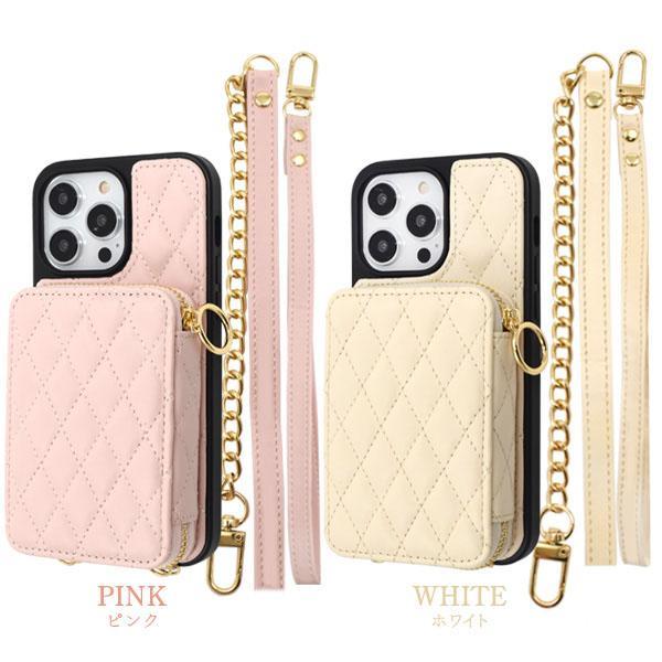 iPhone 14 promax ケース 大人可愛い ストラップ付 キルト調 ソフトレザー iPhone14 プロマックス アイフォン アイホン カバー かわいい おしゃれ | ブランド登録なし | 07