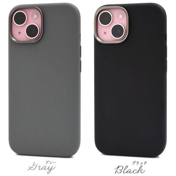iPhone 15 MagSafe対応 シュリンクレザー 調 ケース iPhone15 アイフォン15 アイホン15 カバー かわいい おしゃれ シンプル 上品 レザーケース | ブランド登録なし | 07