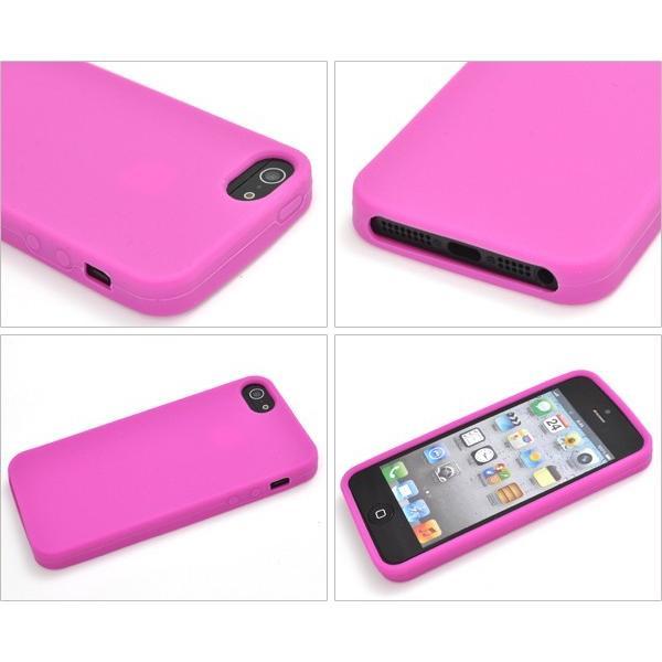 アイフォンケース iPhone5/5S/iPhoneSE用 カラーシリコンケース iPhone5ケース アイフォン5ケース アイフォン5カバー | ブランド登録なし | 01