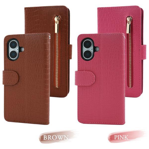 iPhone16 e pro plus promax ケース 手帳 クロコダイル レザー デザイン iphone 16 アイフォン アイホン プロ プラス プロマックス カバー かわいい ワニ  革 | ブランド登録なし | 06
