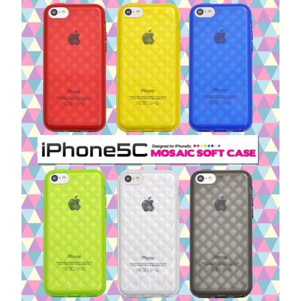 アイフォンケース iPhone5C用 ケース カバー カラーモザイクソフトケース アイフォン5C  ケースカバー | ブランド登録なし