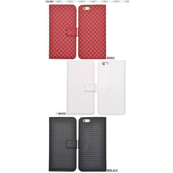 アイフォンケース iPhone6/iPhone6S(4.7インチ)用 市松模様デザインスタンドケースポーチ 手帳型 スタンド機能 アイフォン6  ケースカバー | ブランド登録なし | 03
