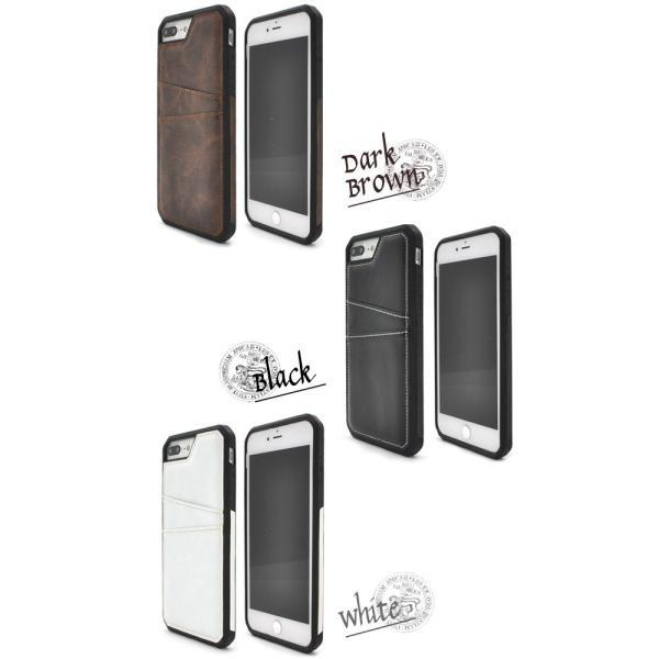 アイフォンケース iPhone7Plus/6Plus/6Splus/8Plus(5.5インチ)用 ポケット付きレザーデザインケース ポケット付きレザーデザインケース バックケースタイプ | ブランド登録なし | 02
