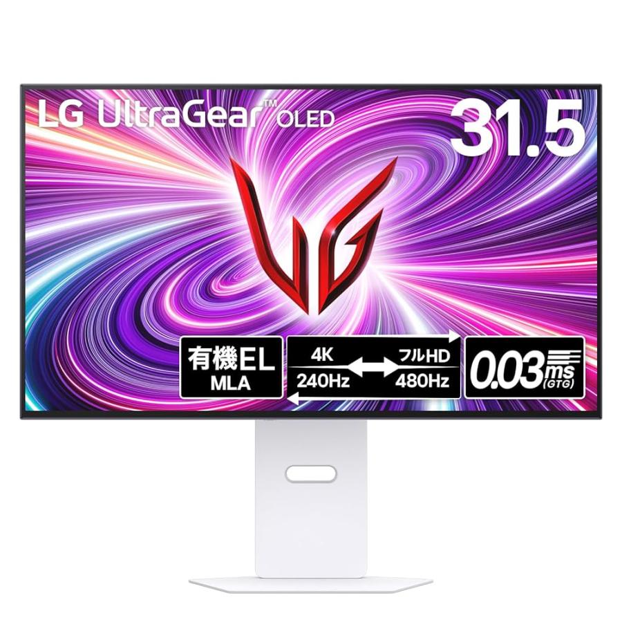 LG ゲーミングモニター UltraGear OLED 32GS95UV-W 31.5インチ/4K(3840