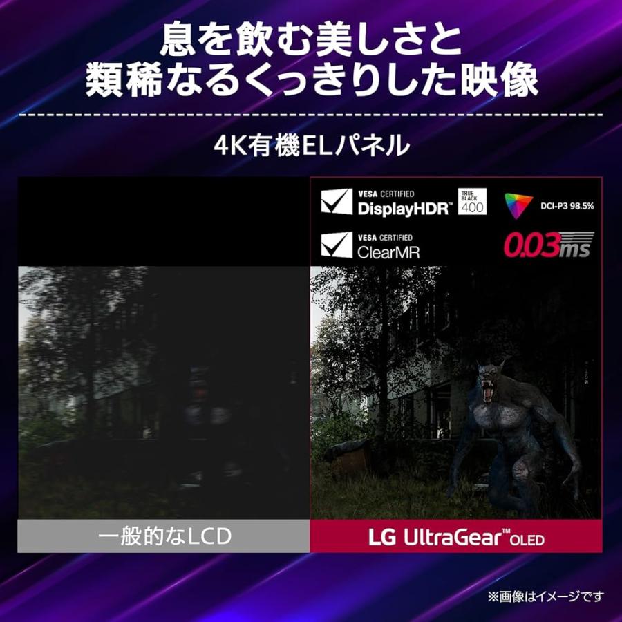 LG ゲーミングモニター UltraGear OLED 32GS95UV-W 31.5インチ/4K(3840×2160)の画像