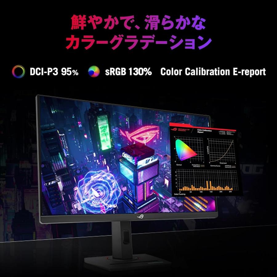 ASUS ゲーミングモニター/ROG Strix XG32UCG/31.5インチ/3840x2160/デュアルモード（4K 160Hz / フルHD 320Hz）/0.3ms（min.）の画像