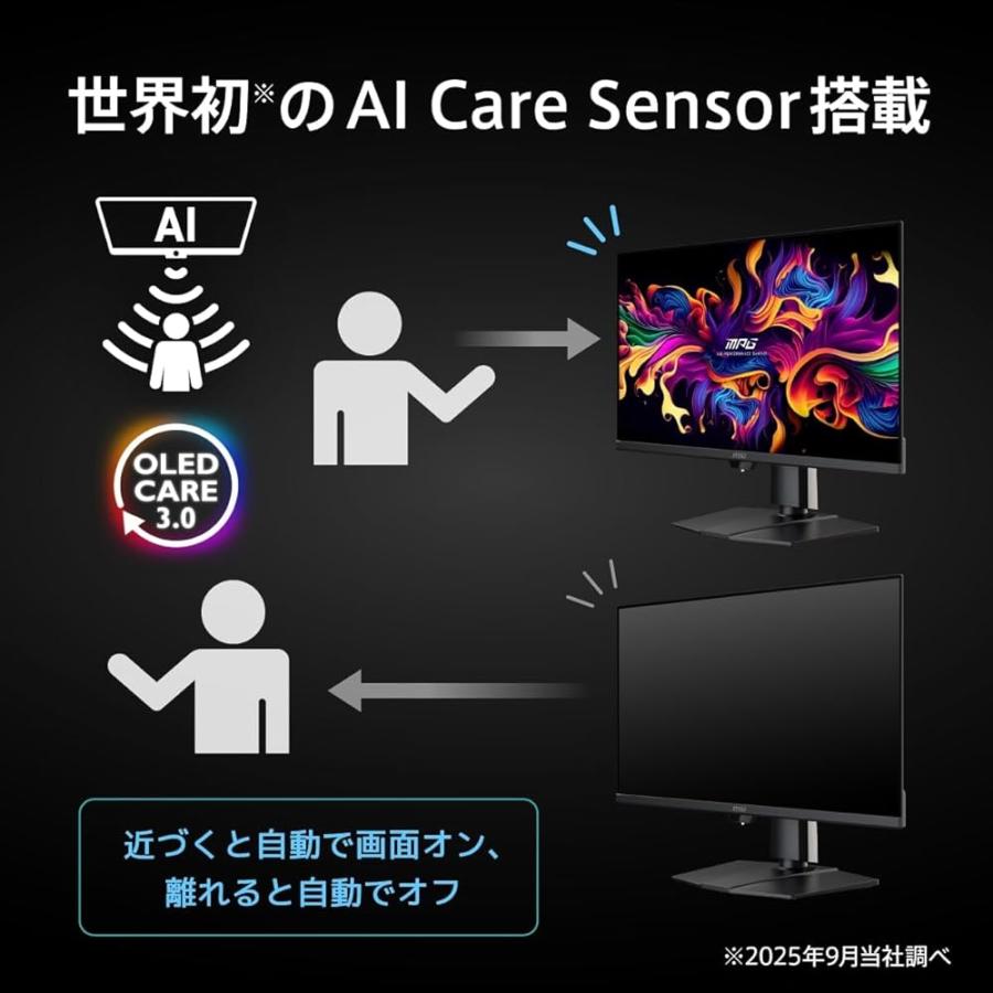 MSI QD-有機EL ゲーミングモニター MPG 271QR QD-OLED X50 26.5インチ/WQHD/QD-OLED/500Hz/0.03ms_4