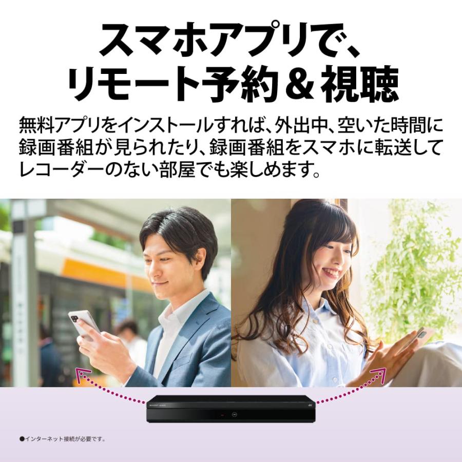シャープ 1TB 2チューナー ブルーレイレコーダー 4B-C10EW3 4K