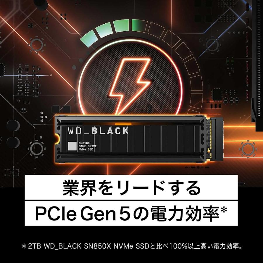 SanDisk 内蔵SSD 2TB WD_BLACK SN8100 M.2-2280 NVMe PCIe Gen5.0 x4