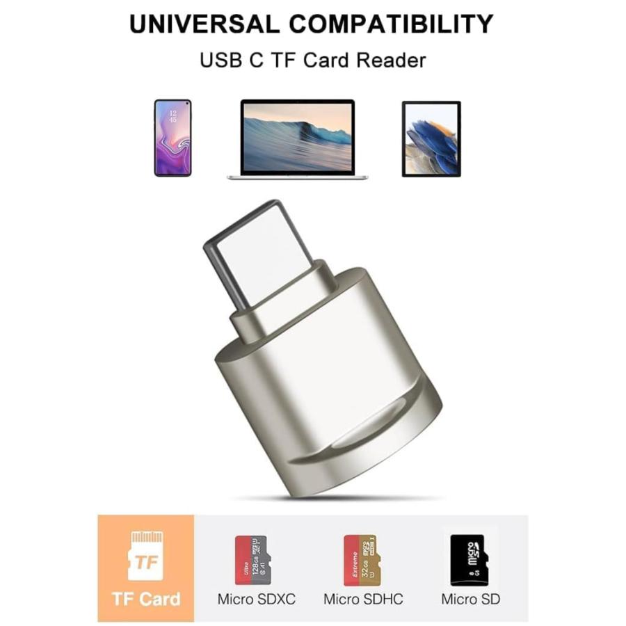 microsdカードリーダー type-c usb2.0 マイクロsdカード リーダー usb タイプc microSD カードリーダー メモリカードリーダー キーホルダー付き 最大32gb |  | 08